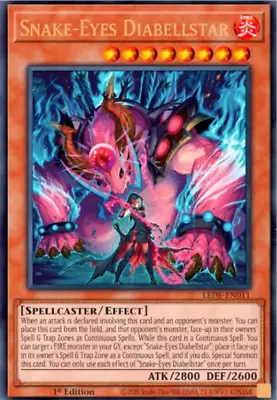 LEDE-EN011 Snake-Eyes Diabellstar Ultra Rare 1st Edition YuGiOh PREORDER • £7.75