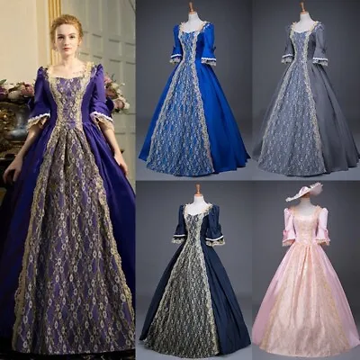 Women Vintage Medieval Victorian Dress Renaissance Ball Gowns Dresses Costume • $35.80