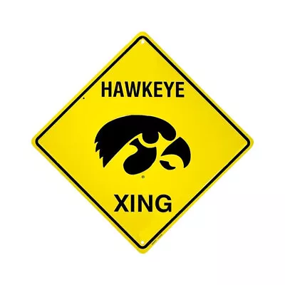 University Of Iowa Hawkeyes 12  Xing Crossing Collegiate Metal Sign Embossed • $18.71