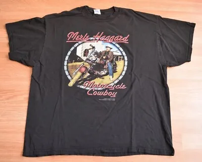 Vintage 2000 Merle Haggard Motorcycle Tour Shirt Tee XL Willie Nelson Country • $199.99