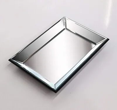 Jewelry Accessories Mirror Tray Perfume Vanity Silver Mirror Tray Dresser Tr... • $25.17