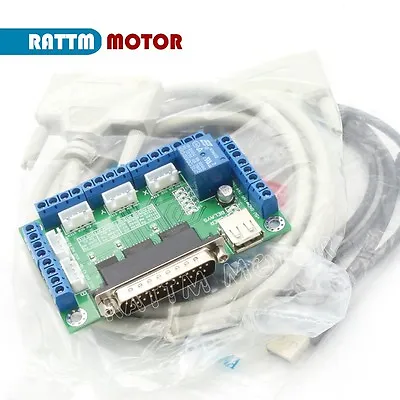 5 Axis Breakout Board Mach3 Interface Stepper Motor Driver CNC Router Controller • $15