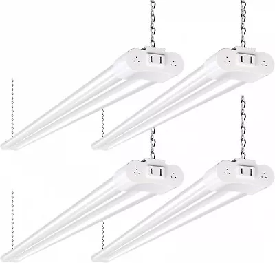 4 Pack 4FT Linkable LED Shop Light For Garage 4400lm 42W Utility Light - White • $44.99