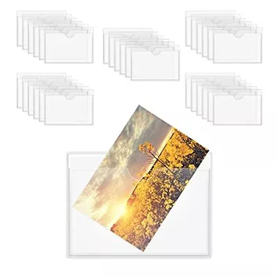 Durony 60 Pack Self-Adhesive Label Holder Card Pockets Label Holder Clear Pla... • $17.99