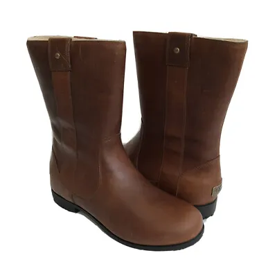 UGG BURROUGHS CHESTNUT WATER RESISTANT SHEARLING Boot US 6.5 / EU 37.5 / UK 5 • $119