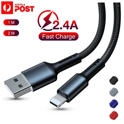 $6.89 • Buy 1M 2M Braided USB Charger Cable Fast Charge Data Sync Cord For Apple IPhone IPad