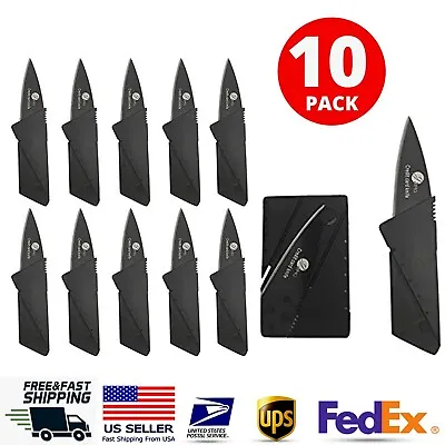 10PCs Ultra-Thin Folding Pocket Knives Sharp Hunting Knives Credit Cards Knives • $9.99