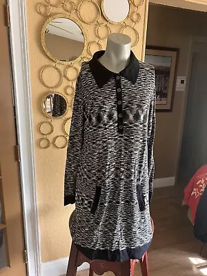 Missoni For Target Women’s Lrg Black Gray Dress Long Sleeve Pockets • $24