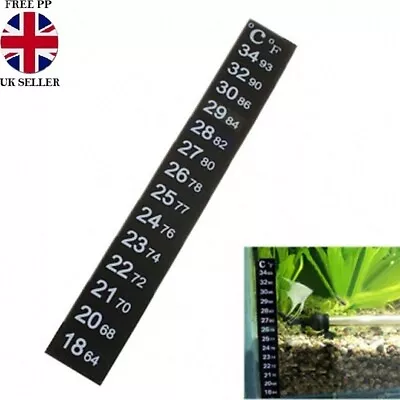 £1.50 • Buy Lcd Adhesive Strip Flat Thermometer Stick On For Window Fish Tank Aquarium