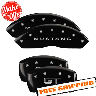 MGP 10197SMG2BK Gloss Black Caliper Covers For 06-09 Ford Mustang • $299