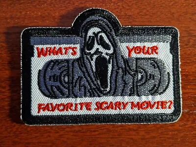 Scream Ghostface Patch What's Your Favorite Scary Movie Embroidered 2.5x3.25  • $4