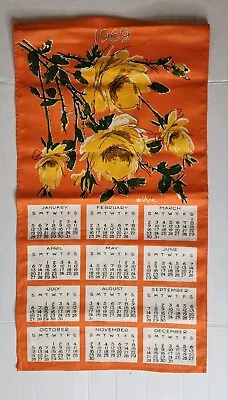 Vintage Vera Neumann 1969 60s Tea Towel MCM Signed Vera Yellow Roses NWOT • $99