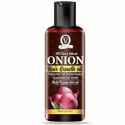 £9.84 • Buy Vital Organics Onion Hair Oil For Hair With Castor Oil & 24 Essential Oils 50 ML