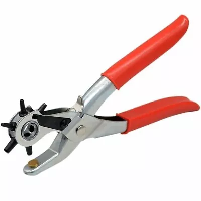 Leather Hole Punch Belt Puncher Tool Hole 6 Sizes Maker Revolving Pliers Heavy • $5.98