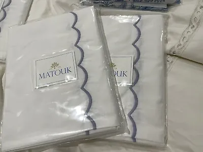 Matouk India New 2pc King Cases 350TC Percale Violet LAST SET • $85