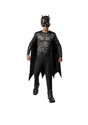 The Batman Halloween Costume DC Rubie's Boys Size Medium (8) Jumpsuit Cape Mask • $9.95