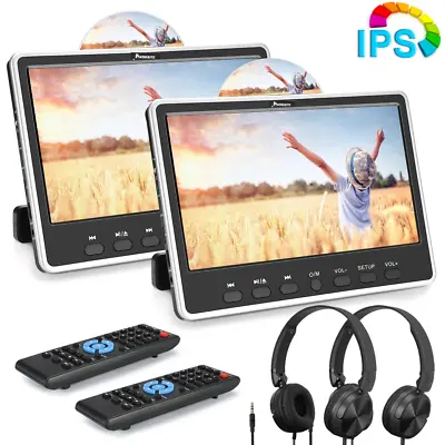 2 X 12  Full HD Screen Car DVD Player Headrest Monitor TV HDMI USB SD+Headsets • $116.28