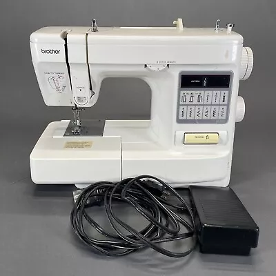 Vintage Brother Sewing Machine With Power Cord Foot Pedal White • $39.99
