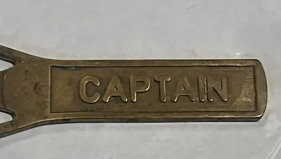 Solid Brass Captain Bottle Opener Beer Soda Nautical Gift Boat Ship Gold Vintage • $5