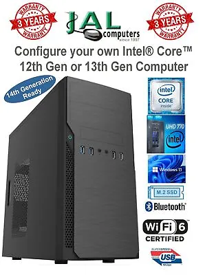 £909.95 • Buy Intel PC Configure Your Own 12th Or 13th Core I5 I7 I9 Win 11 Pro 802.11ax WiFi