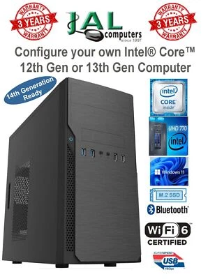 £909.95 • Buy Intel PC Configure Your Own 12th Or 13th Core I5 I7 I9 Win 11 Pro 802.11ax WiFi