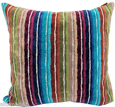 MISSONI HOME 3D CHEVRON CUSHION COVER 40x40cm VELOUR COTTON Ecologic NATHAN T70 • £68.85