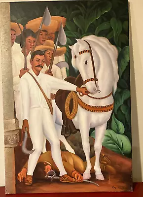 Diego Rivera’s “EMILLIANO ZAPATA” Rendering By Ray Martinez Signed • $850