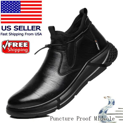 Mens Waterproof Work Boots Steel Toe Safety Shoes Indestructible Non Slip Boots • $41.39