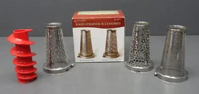 Victorio Set 4 Food Strainer Accessories Fine/Coarse/Extra Coarse/Grape Spiral • $69.99