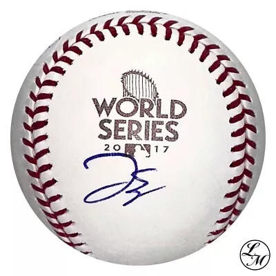 George Springer Autographed 2017 World Series MLB Baseball JSA COA • £96.41