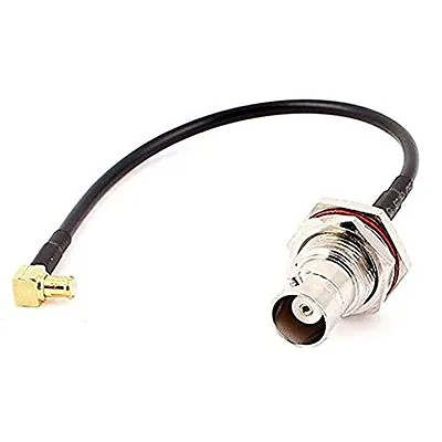 MCX Male Angle To BNC Female Bulkhead RG174 Coaxial Cable Pigtail 15cm • $12.64