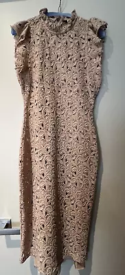 Pre Loved Zara Woman Lace Dress Size S Nude Colour • $25