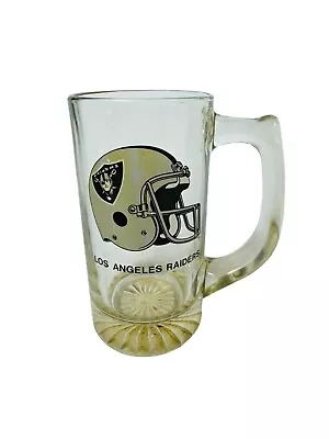 Los Angeles Raiders Vintage 1990's Glass Beer Mug • $12