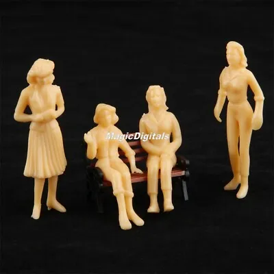 20 Model People Passengers Figures Train Scenery 1:25 Scale Skin Colour Plastic • £11.26