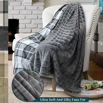 Sherpa Blanket Throw Soft Fleece Reversible Blanket Sofa Couch Bed Microfiber • $36.99