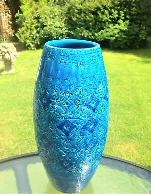 £59 • Buy Vintage Blue Vase Morocco Moroccan Style 25.5cm High