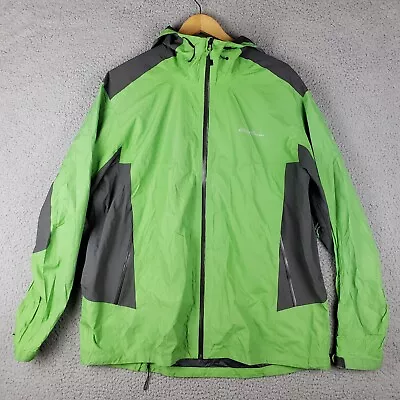 Eddie Bauer Green First Ascent Rain Jacket Water Resistant Mens XL Flaw • $14.99