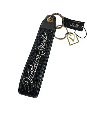 Victoria's Secret Black Rhinestone Wristlet Ring Keychain New • $22.99