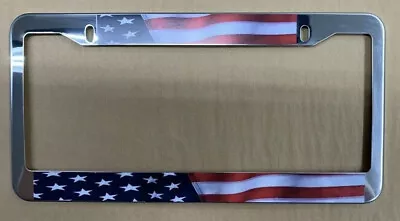 Car License Plate Frame Cover Hood Rear Trunk USA Flag Chrome For Saab Smart 1x • $28.99