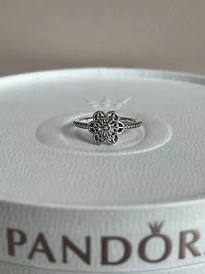 PANDORA Floral Daisy Lace Ring Size 54 #190992 • $30