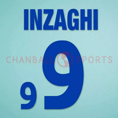 Inzaghi #9 EURO 2000 Italy Awaykit Nameset Printing • £13.19