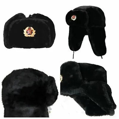 £12.99 • Buy Russian Soviet Army USSR Badge Real Military Fur Soldiers Ushanka Headwear Lot