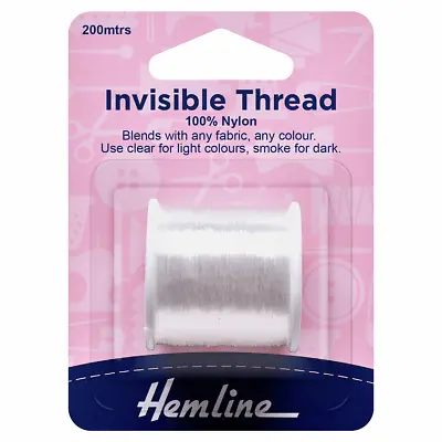 $4.35 • Buy 100% Nylon Clear Invisible Sewing Thread 200m Meter Magic Nylon Quilting Spool