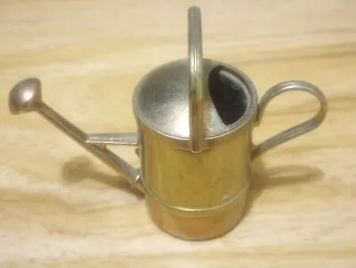 Vintage Miniature 3” Solid Brass Watering Can Garden Trinket Collectable Mini  • $21