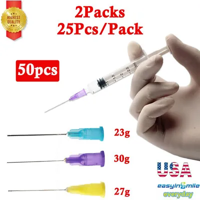 50X Dental Endodontic Irrigation End-Closed Side Hole Tip23g/27g/30gRinse Needle • $21.94