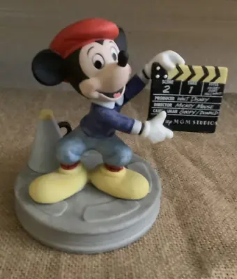 Disney Vintage Mickey Mouse Director - Ceramic Figurine - 1980's - Disney Japan • $32