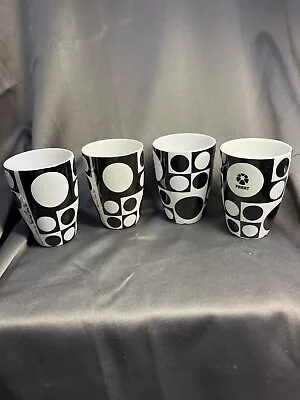 4  Verner Panton Mugs Cups - Menu Scandinavian Design Originals. Black & White • $75