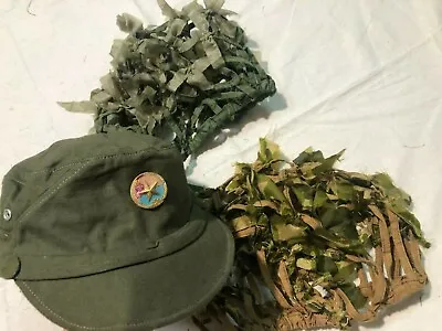 Peak Cap  Cover Jungle Ops VC  Viet Cong Hat   A Star Pin   • $49