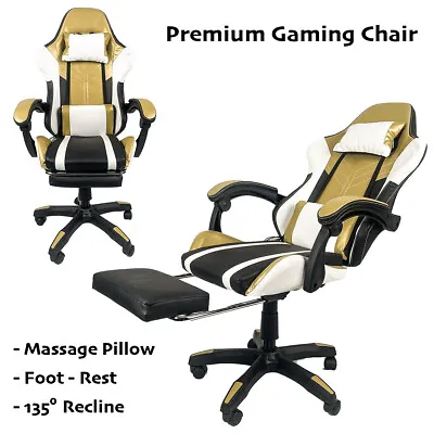 $119.95 • Buy QF Gaming Chair Office Seating Racing Computer PU Leather Executive Racer Footre