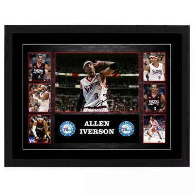 Allen Iverson 76ers Signed Framed Poster James Jordan Basketball Memorabilia • $79